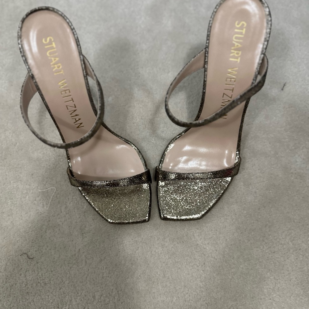 Stuart Weitzman Aleena 100 heels metallic color